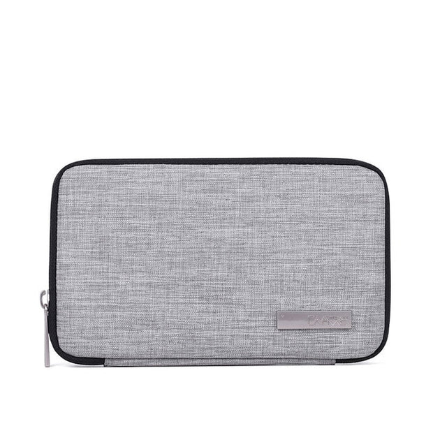 Eprolo Travel Storage Bag Kit designed for organizing electronic accessories like cables and power banks, featuring a sleek gray exterior.